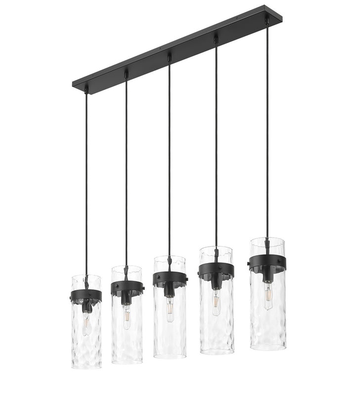 Z-Lite Canada - 7002P5-5L-MB - Five Light Linear Chandelier - Fontaine - Matte Black