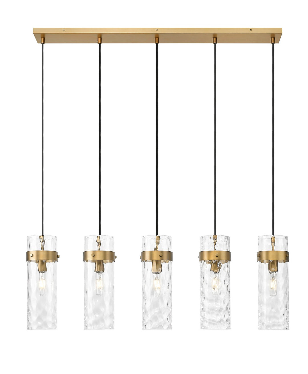Z-Lite Canada - 7002P5-5L-RB - Five Light Linear Chandelier - Fontaine - Rubbed Brass