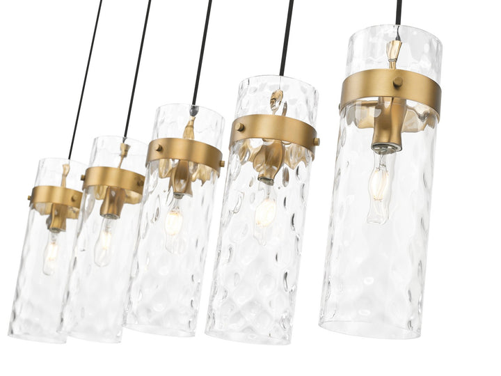 Z-Lite Canada - 7002P5-5L-RB - Five Light Linear Chandelier - Fontaine - Rubbed Brass