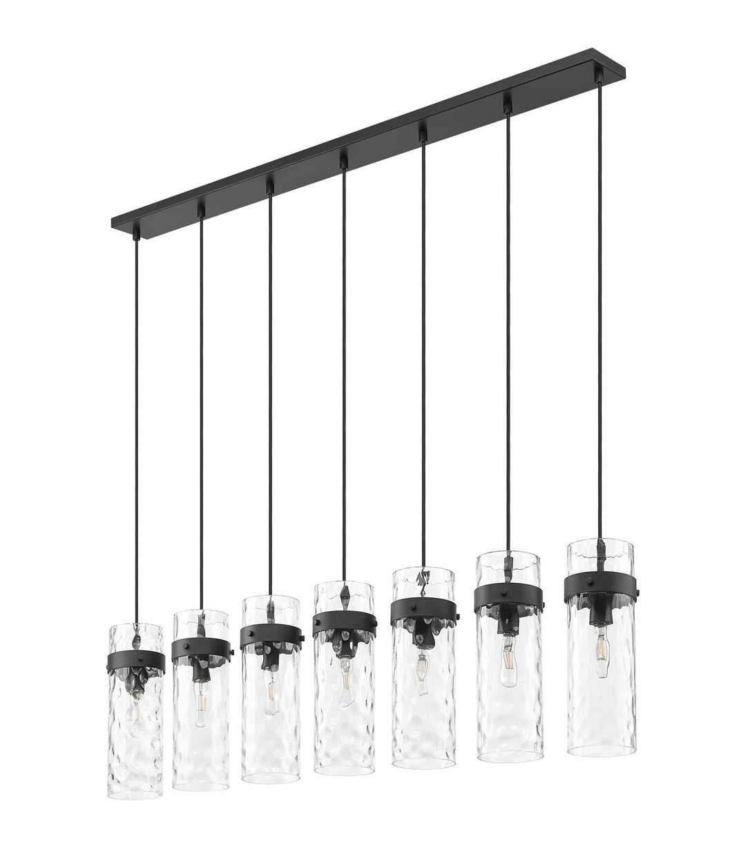 Z-Lite Canada - 7002P5-7L-MB - Seven Light Linear Chandelier - Fontaine - Matte Black