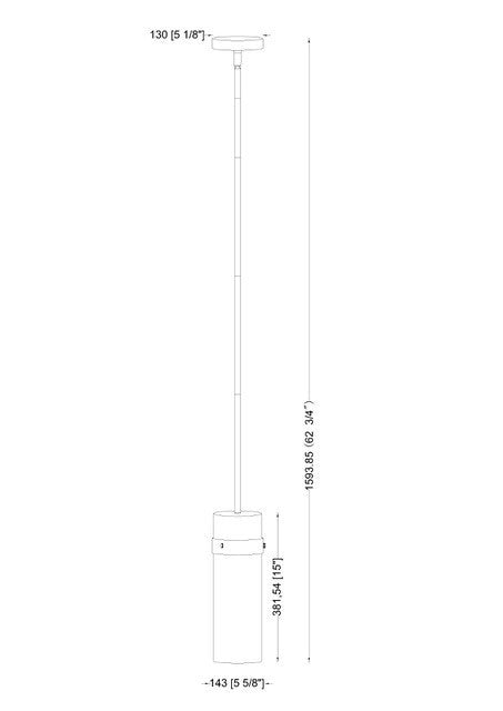 Z-Lite Canada - 7002P5-ROD-BN - One Light Pendant - Fontaine - Brushed Nickel