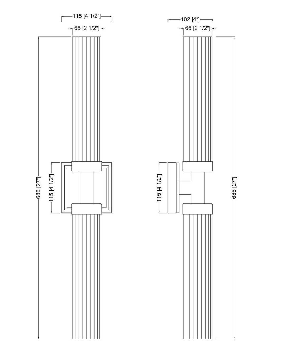 Z-Lite Canada - 740-2W-PN - Two Light Wall Sconce - Beau - Polished Nickel