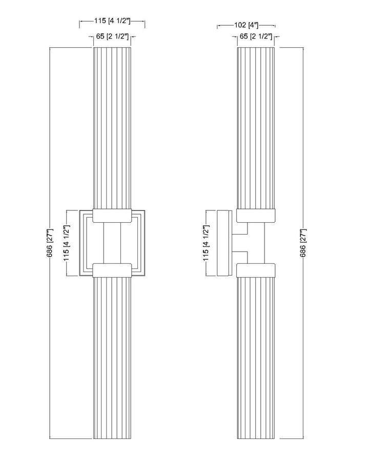 Z-Lite Canada - 740-2W-PN - Two Light Wall Sconce - Beau - Polished Nickel