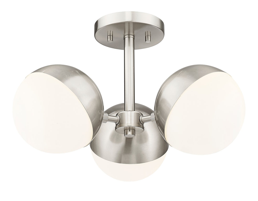 Z-Lite Canada - 7517-3SF-BN - Three Light Semi Flush Mount - Realm Sphere - Brushed Nickel