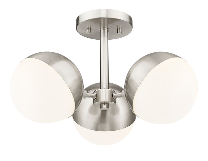 Z-Lite Canada - 7517-3SF-BN - Three Light Semi Flush Mount - Realm Sphere - Brushed Nickel