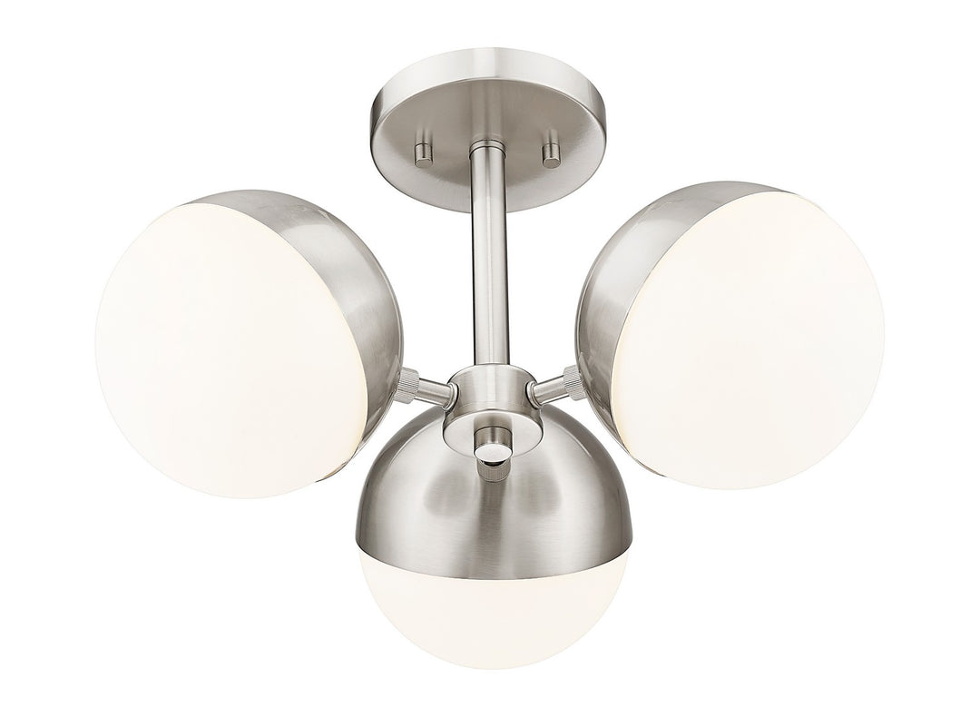 Z-Lite Canada - 7517-3SF-BN - Three Light Semi Flush Mount - Realm Sphere - Brushed Nickel