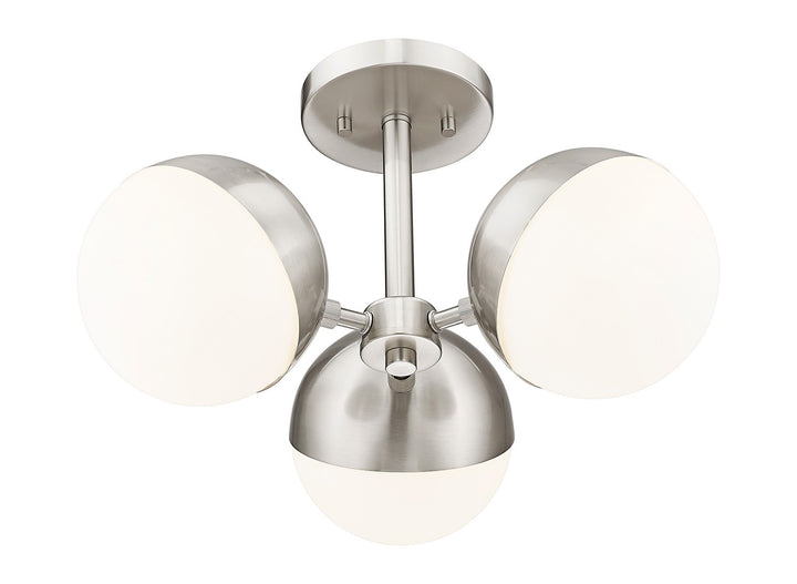 Z-Lite Canada - 7517-3SF-BN - Three Light Semi Flush Mount - Realm Sphere - Brushed Nickel