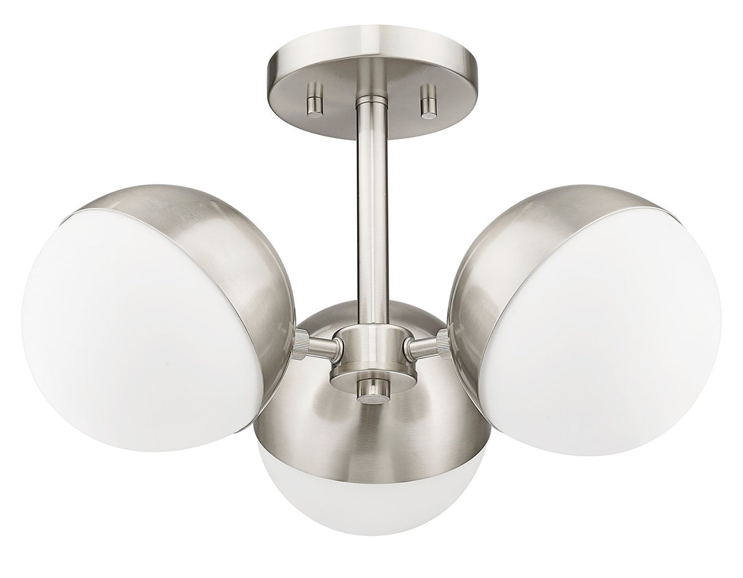 Z-Lite Canada - 7517-3SF-BN - Three Light Semi Flush Mount - Realm Sphere - Brushed Nickel