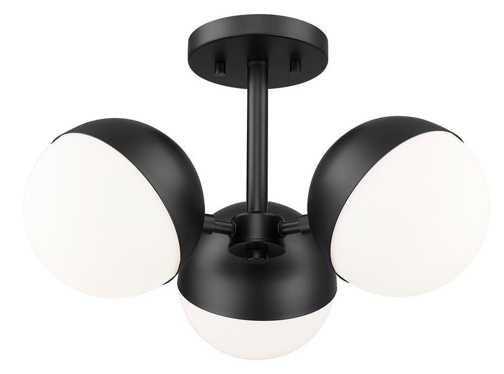 Z-Lite Canada - 7517-3SF-MB - Three Light Semi Flush Mount - Realm Sphere - Matte Black