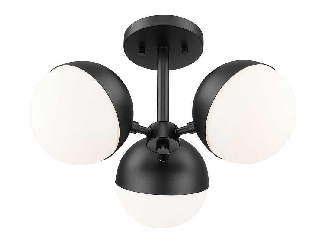 Z-Lite Canada - 7517-3SF-MB - Three Light Semi Flush Mount - Realm Sphere - Matte Black
