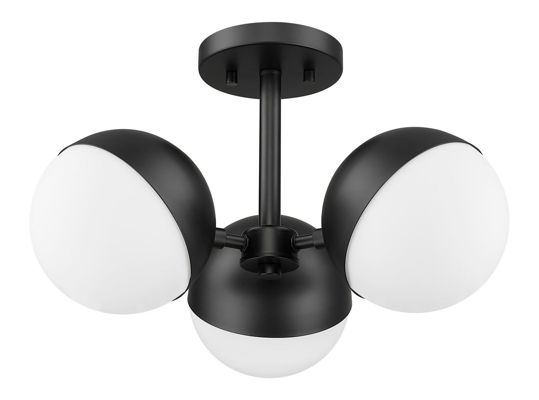 Z-Lite Canada - 7517-3SF-MB - Three Light Semi Flush Mount - Realm Sphere - Matte Black