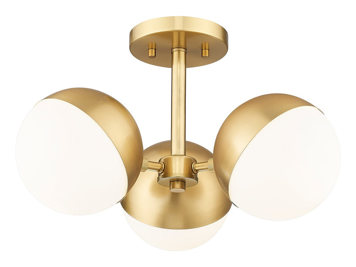 Z-Lite Canada - 7517-3SF-MGLD - Three Light Semi Flush Mount - Realm Sphere - Modern Gold
