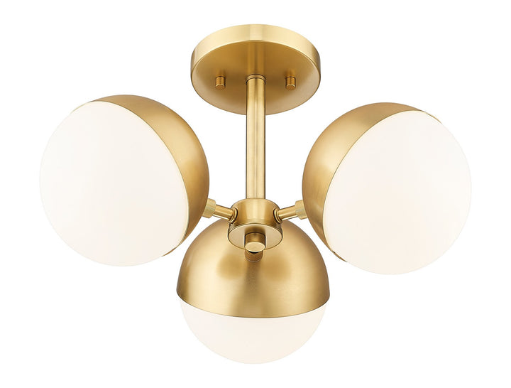 Z-Lite Canada - 7517-3SF-MGLD - Three Light Semi Flush Mount - Realm Sphere - Modern Gold