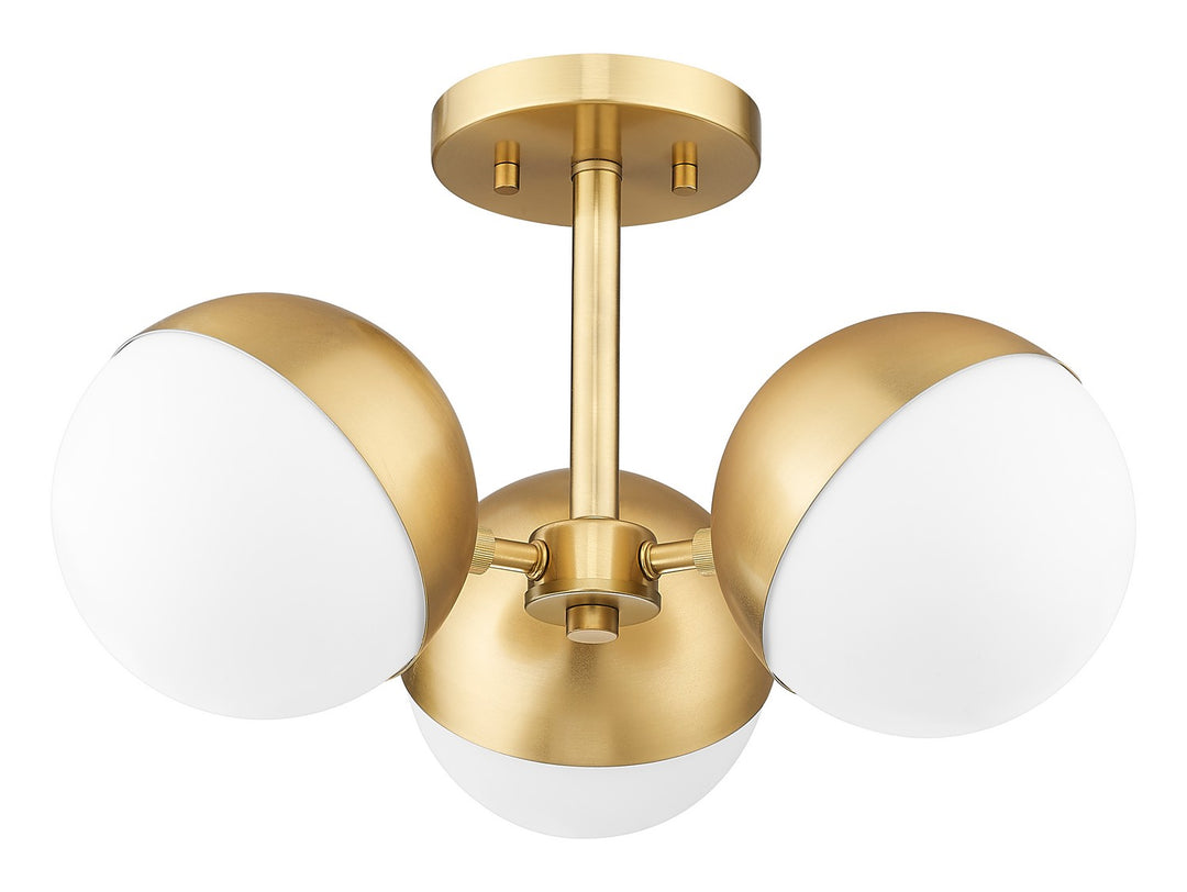 Z-Lite Canada - 7517-3SF-MGLD - Three Light Semi Flush Mount - Realm Sphere - Modern Gold