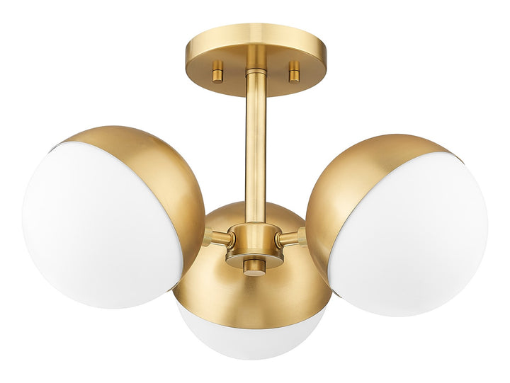 Z-Lite Canada - 7517-3SF-MGLD - Three Light Semi Flush Mount - Realm Sphere - Modern Gold