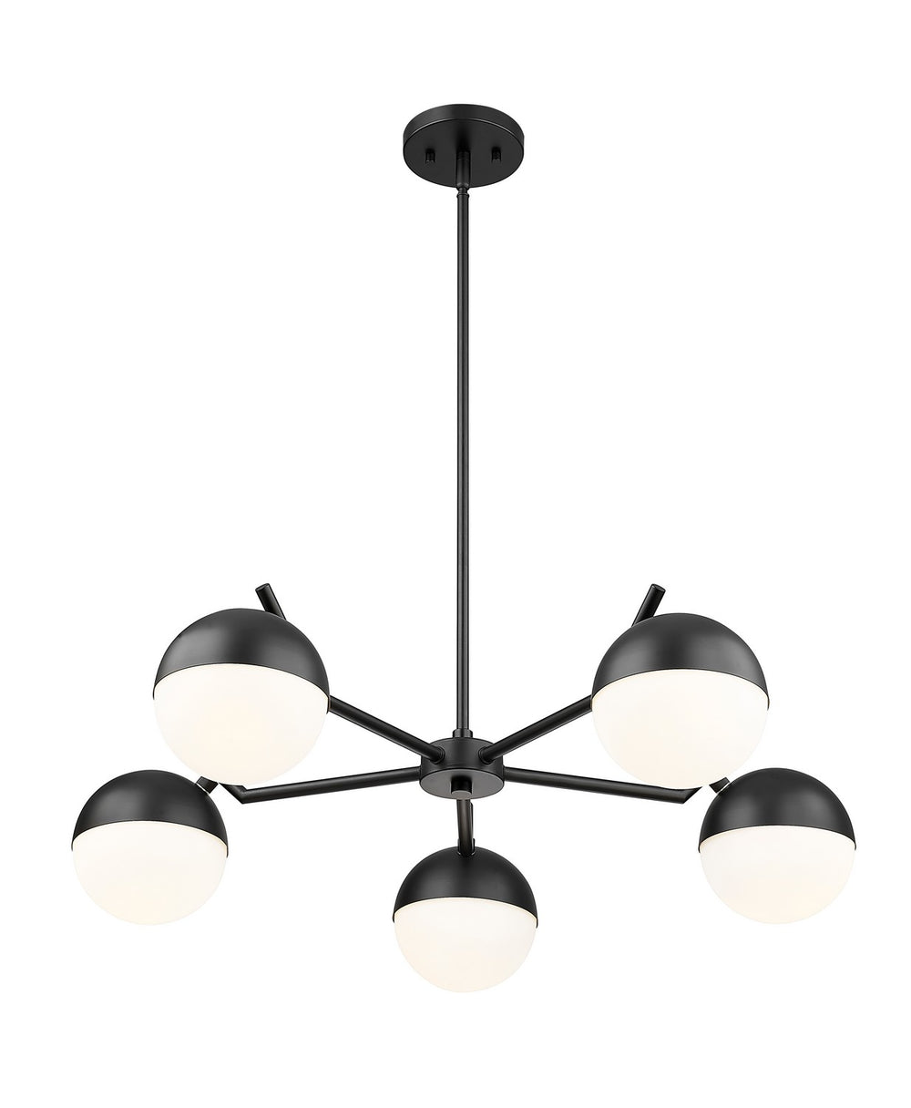 Z-Lite Canada - 7517-5MB - Five Light Chandelier - Realm Sphere - Matte Black