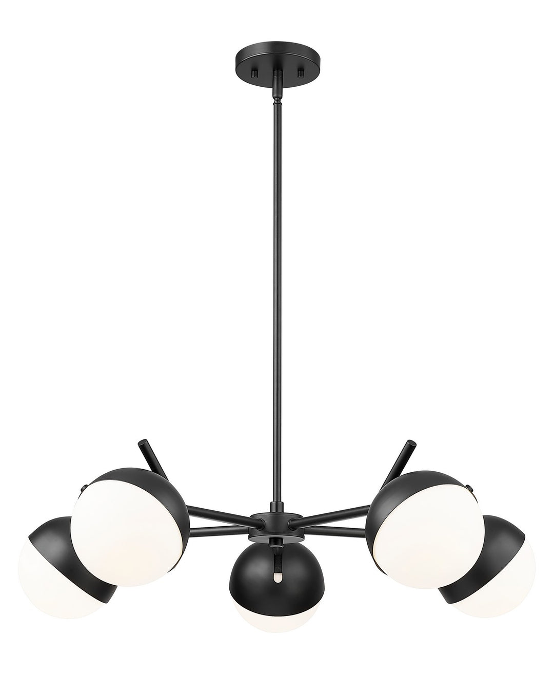 Z-Lite Canada - 7517-5MB - Five Light Chandelier - Realm Sphere - Matte Black