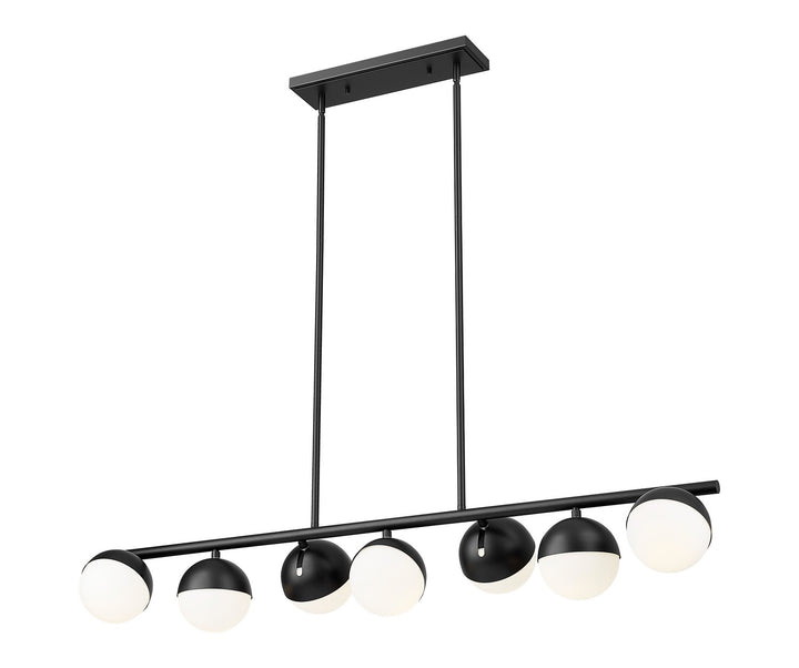 Z-Lite Canada - 7517-7L-MB - Seven Light Linear Chandelier - Realm Sphere - Matte Black