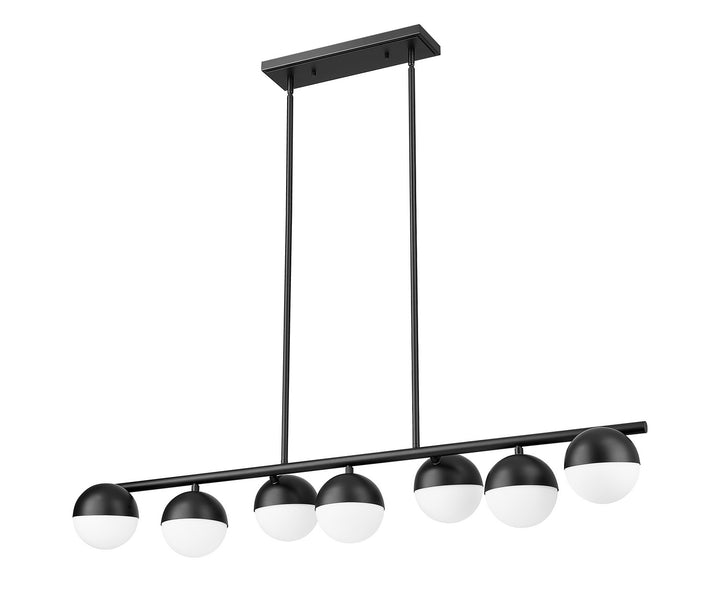 Z-Lite Canada - 7517-7L-MB - Seven Light Linear Chandelier - Realm Sphere - Matte Black