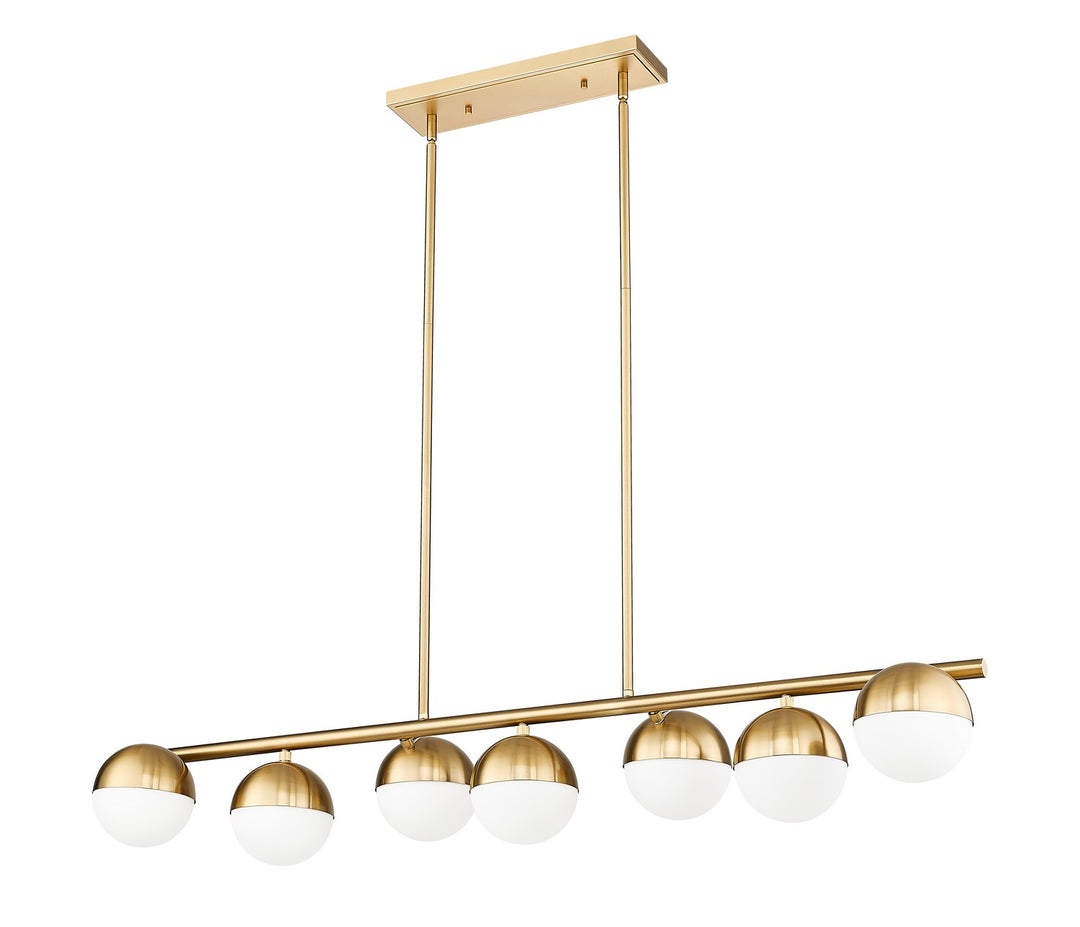 Z-Lite Canada - 7517-7L-MGLD - Seven Light Linear Chandelier - Realm Sphere - Modern Gold
