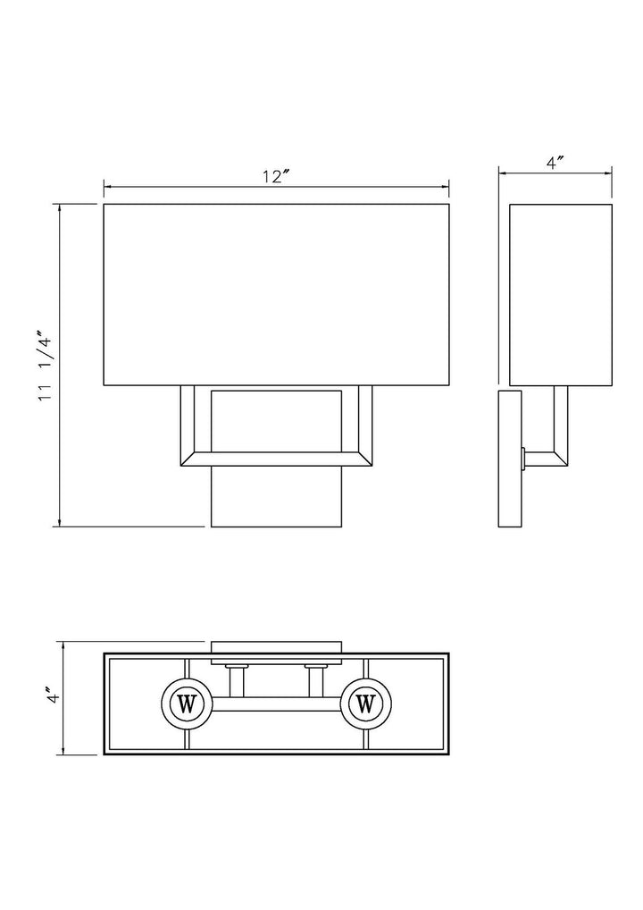 Z-Lite Canada - 815-2S-MB - Two Light Wall Sconce - Saxon - Matte Black