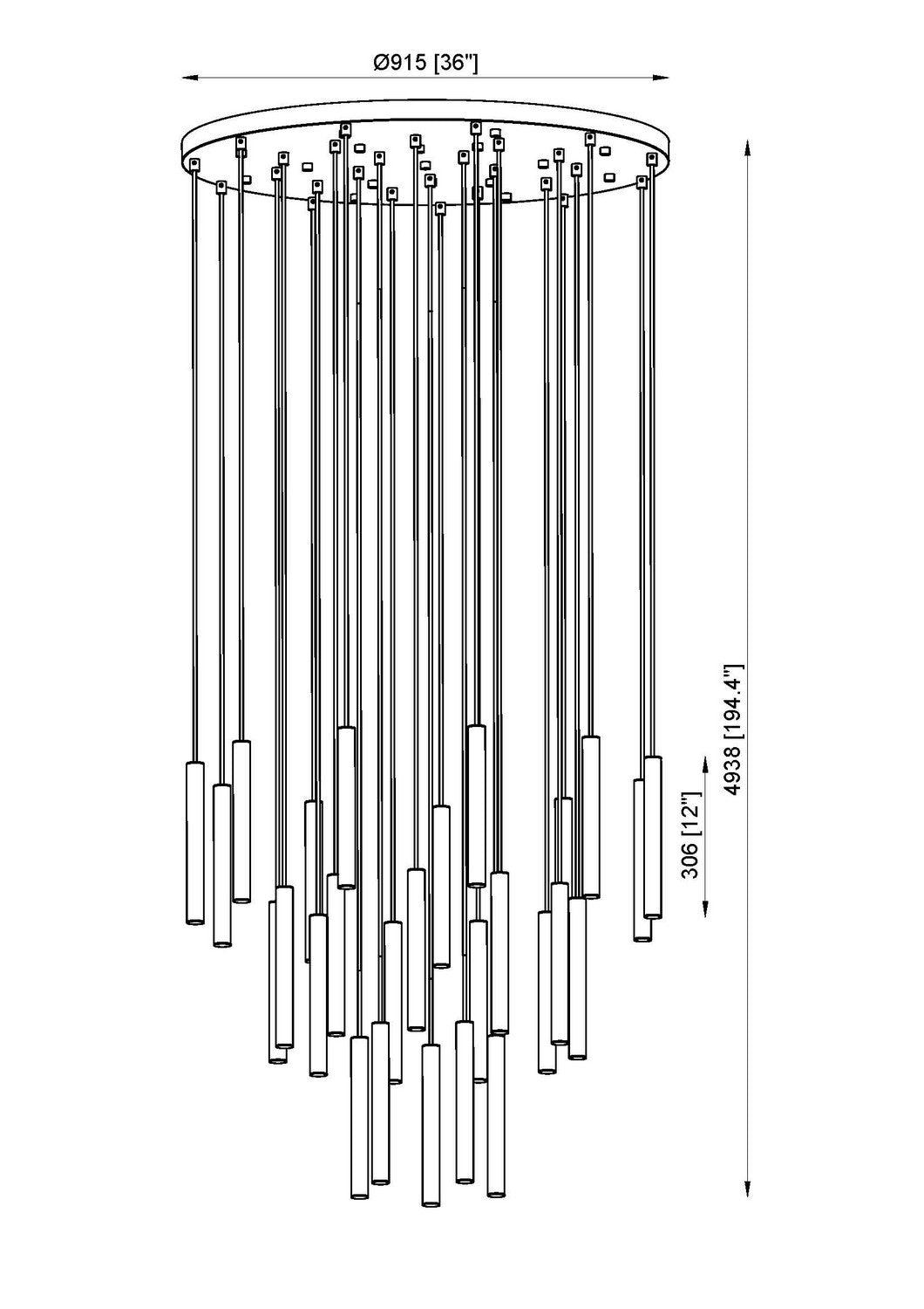 Z-Lite Canada - 919MP12-27R-BN-LED - LED Chandelier - Forest - Brushed Nickel