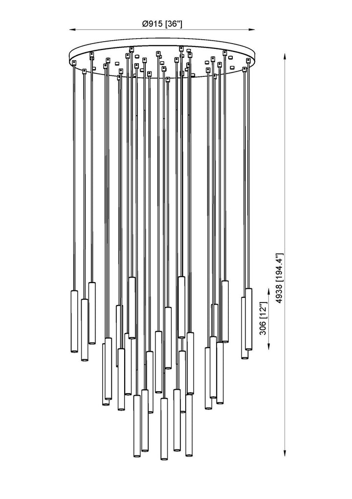 Z-Lite Canada - 919MP12-27R-BN-LED - LED Chandelier - Forest - Brushed Nickel