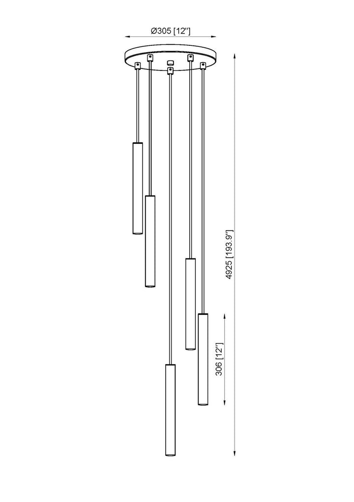Z-Lite Canada - 919MP12-5R-BN-LED - LED Chandelier - Forest - Brushed Nickel