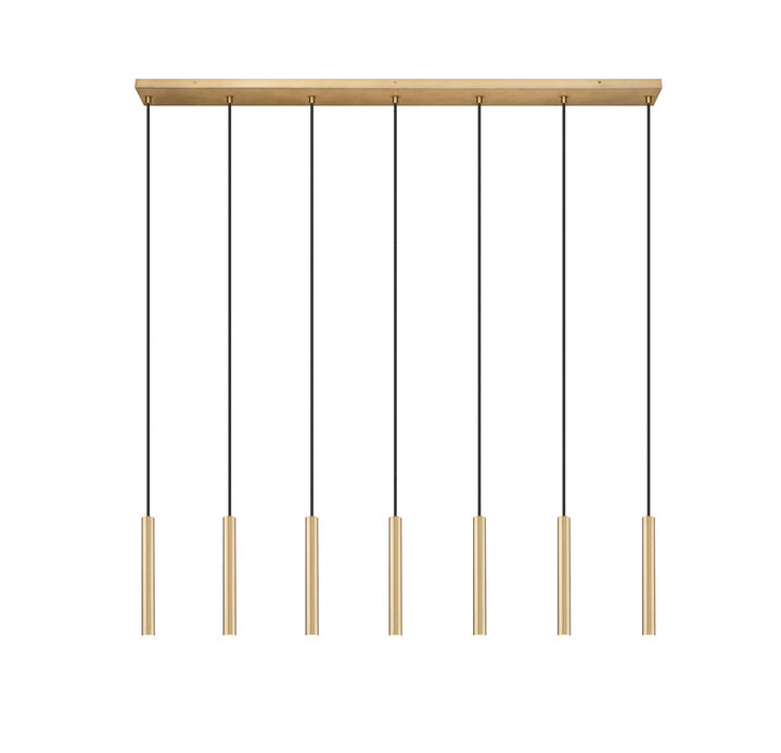 Z-Lite Canada - 919MP12-7L-MGLD-LED - LED Linear Chandelier - Forest - Modern Gold