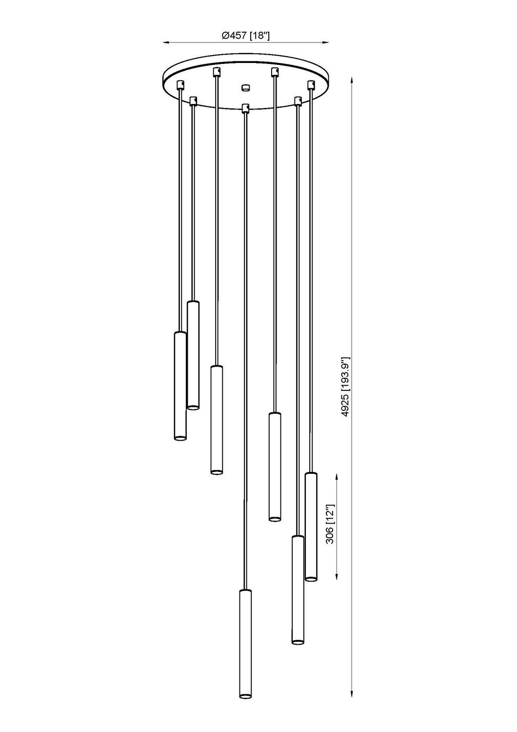 Z-Lite Canada - 919MP12-7R-BN-LED - LED Chandelier - Forest - Brushed Nickel