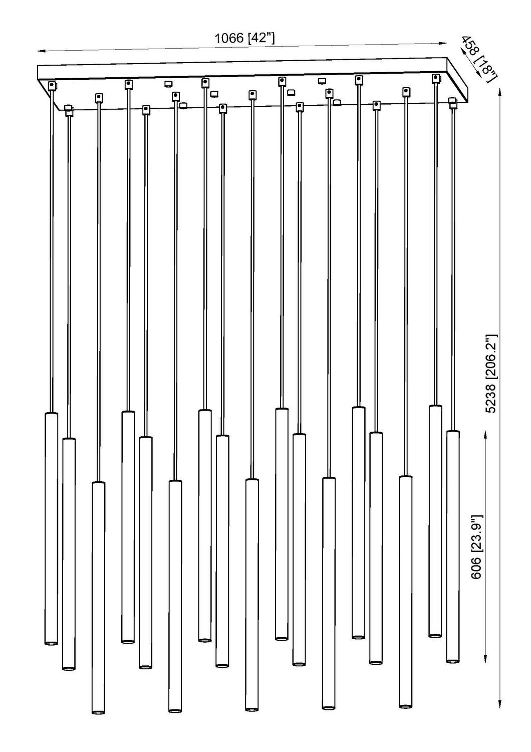 Z-Lite Canada - 919MP24-17L-BN-LED - LED Linear Chandelier - Forest - Brushed Nickel