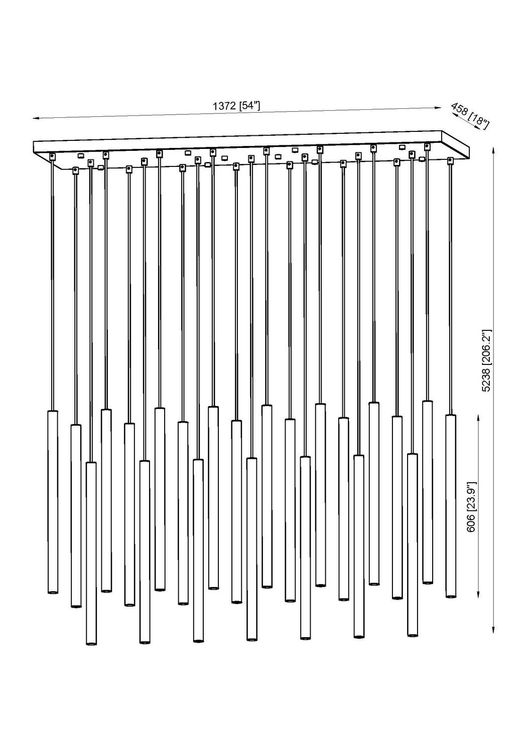 Z-Lite Canada - 919MP24-23L-BN-LED - LED Linear Chandelier - Forest - Brushed Nickel