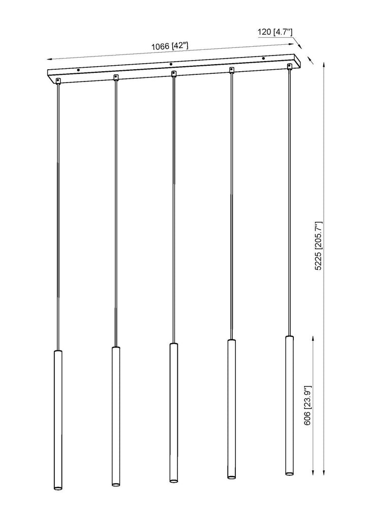 Z-Lite Canada - 919MP24-5L-MB-LED - LED Linear Chandelier - Forest - Matte Black