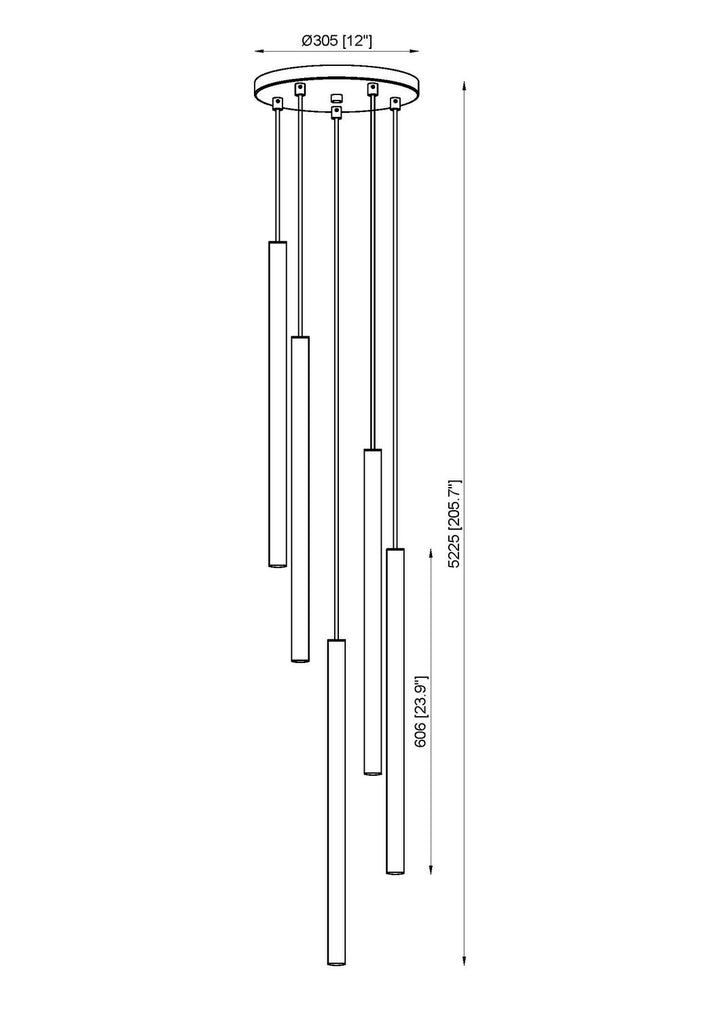 Z-Lite Canada - 919MP24-5R-MB-LED - LED Chandelier - Forest - Matte Black