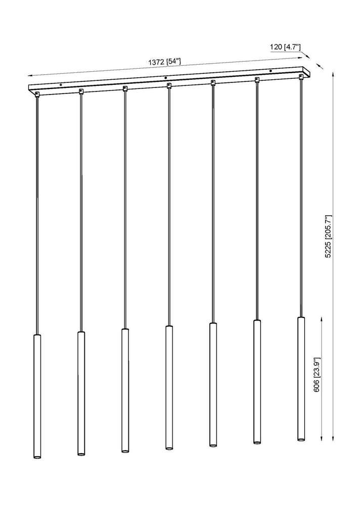 Z-Lite Canada - 919MP24-7L-MB-LED - LED Linear Chandelier - Forest - Matte Black