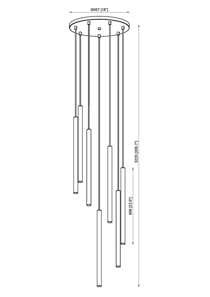Z-Lite Canada - 919MP24-7R-MB-LED - LED Chandelier - Forest - Matte Black