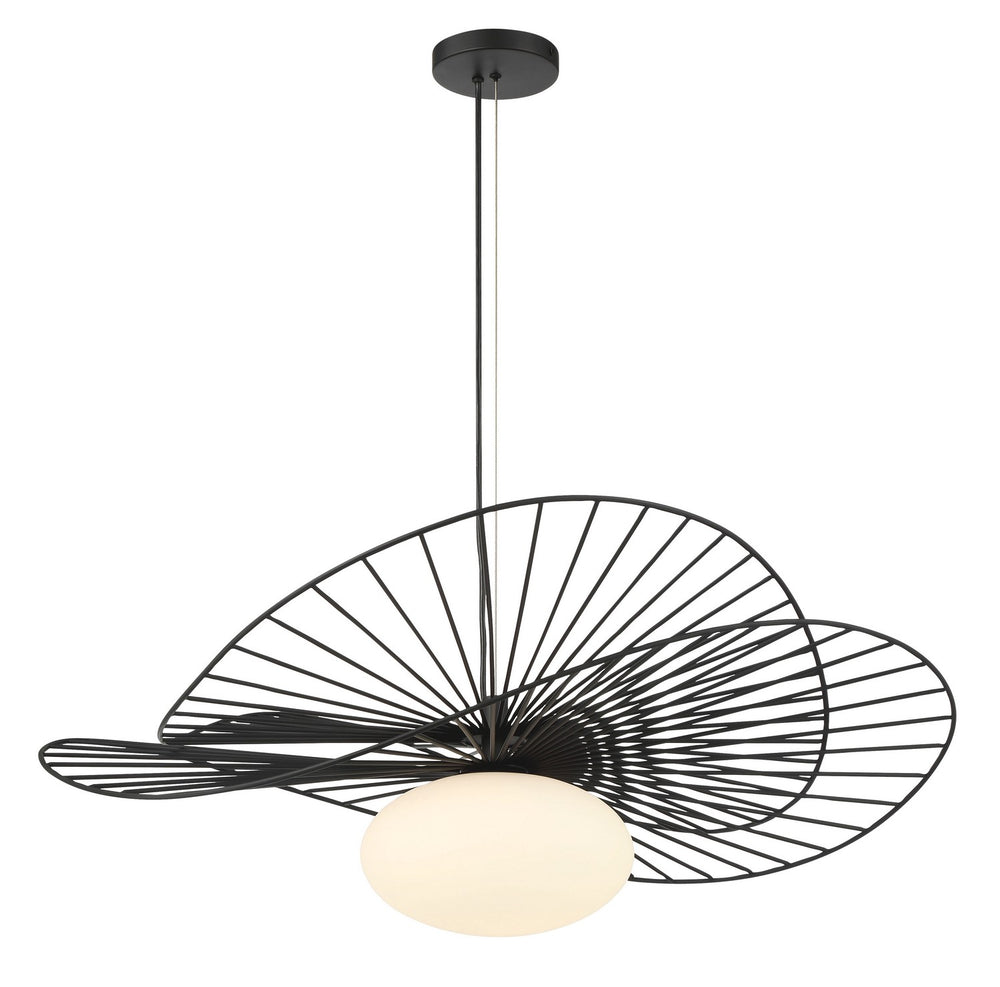 Minka-Lavery - 141-899 - One Light Pendant - Langley - Dark Matte Black