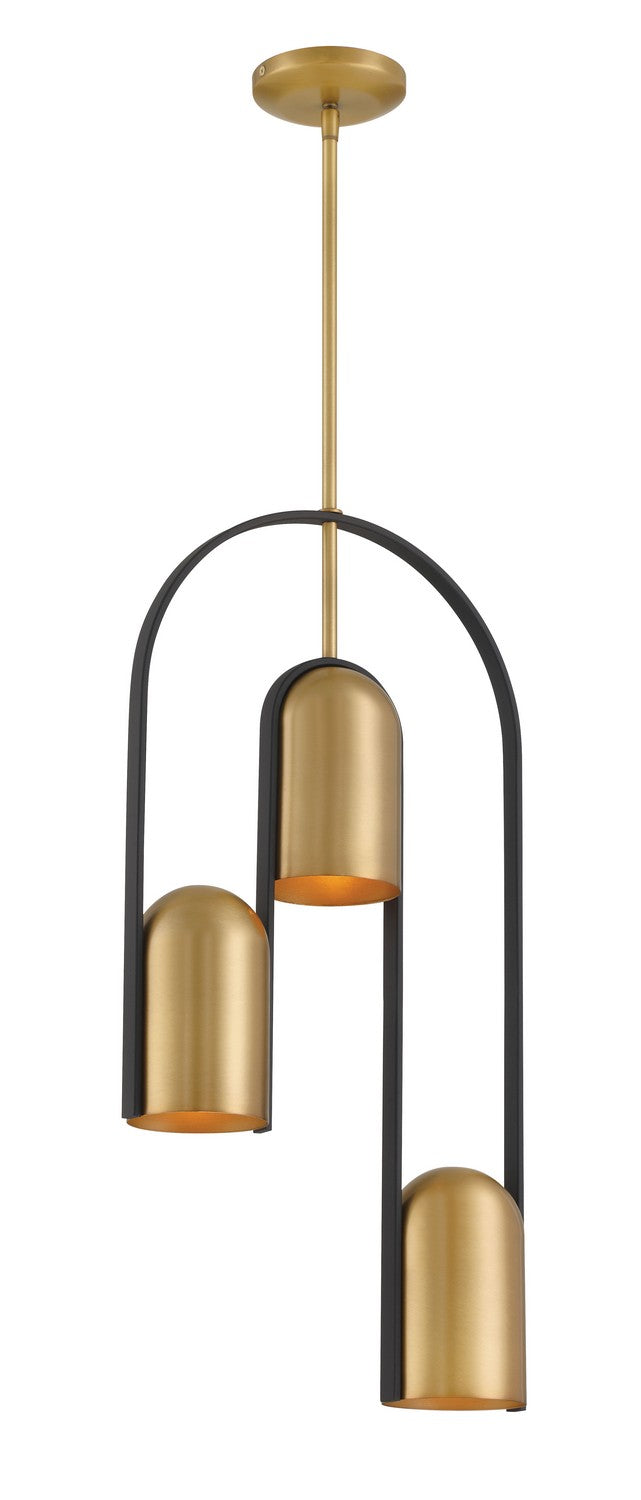 Minka-Lavery - 153-782 - Three Light Pendant - Cane - Legacy Brass