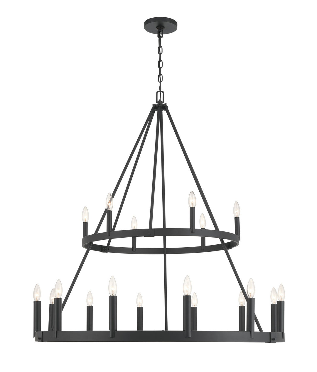 Minka-Lavery - 1717-66A - 18 Light Chandelier - Dutton - Coal Black
