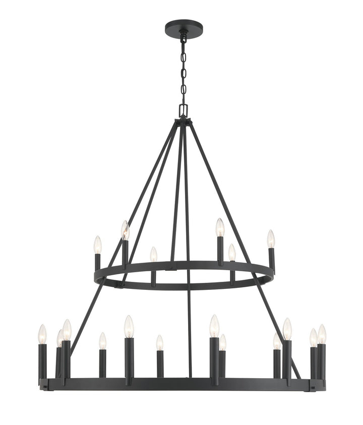 Minka-Lavery - 1717-66A - 18 Light Chandelier - Dutton - Coal Black