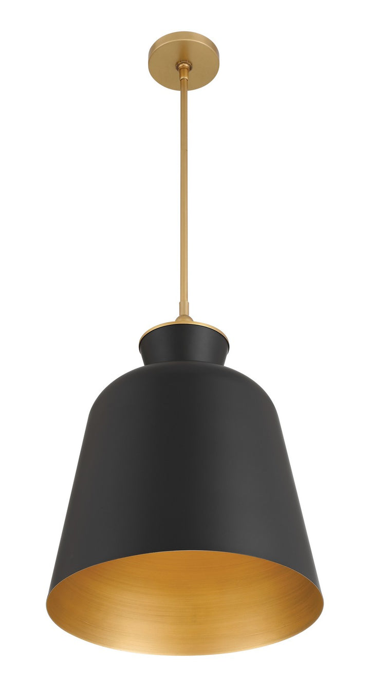 Minka-Lavery - 191-876 - One Light Pendant - Holloway - Dark Matte Black
