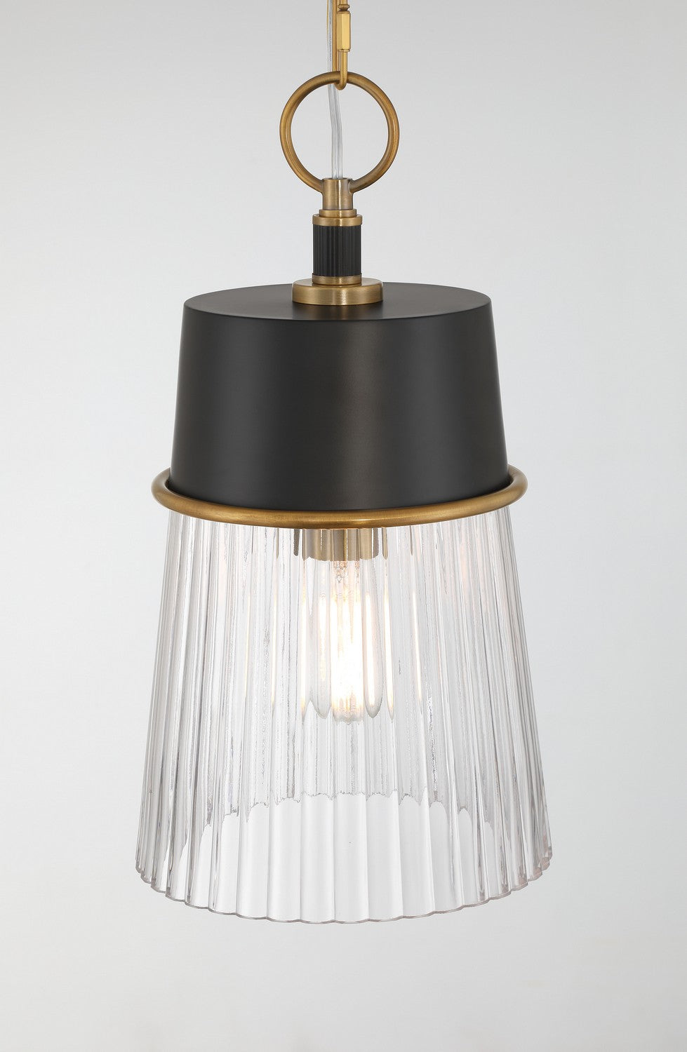 Minka-Lavery - 192-876 - One Light Pendant - Stamford - Legacy Brass & Dark Matte Blac