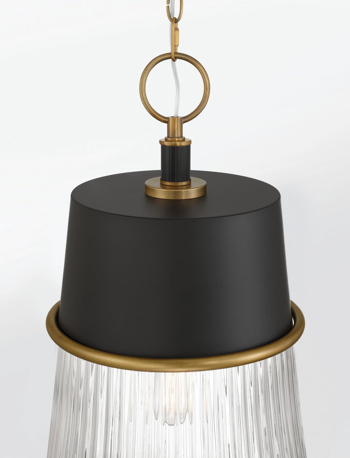 Minka-Lavery - 194-876 - One Light Pendant - Stamford - Dark Matte Black