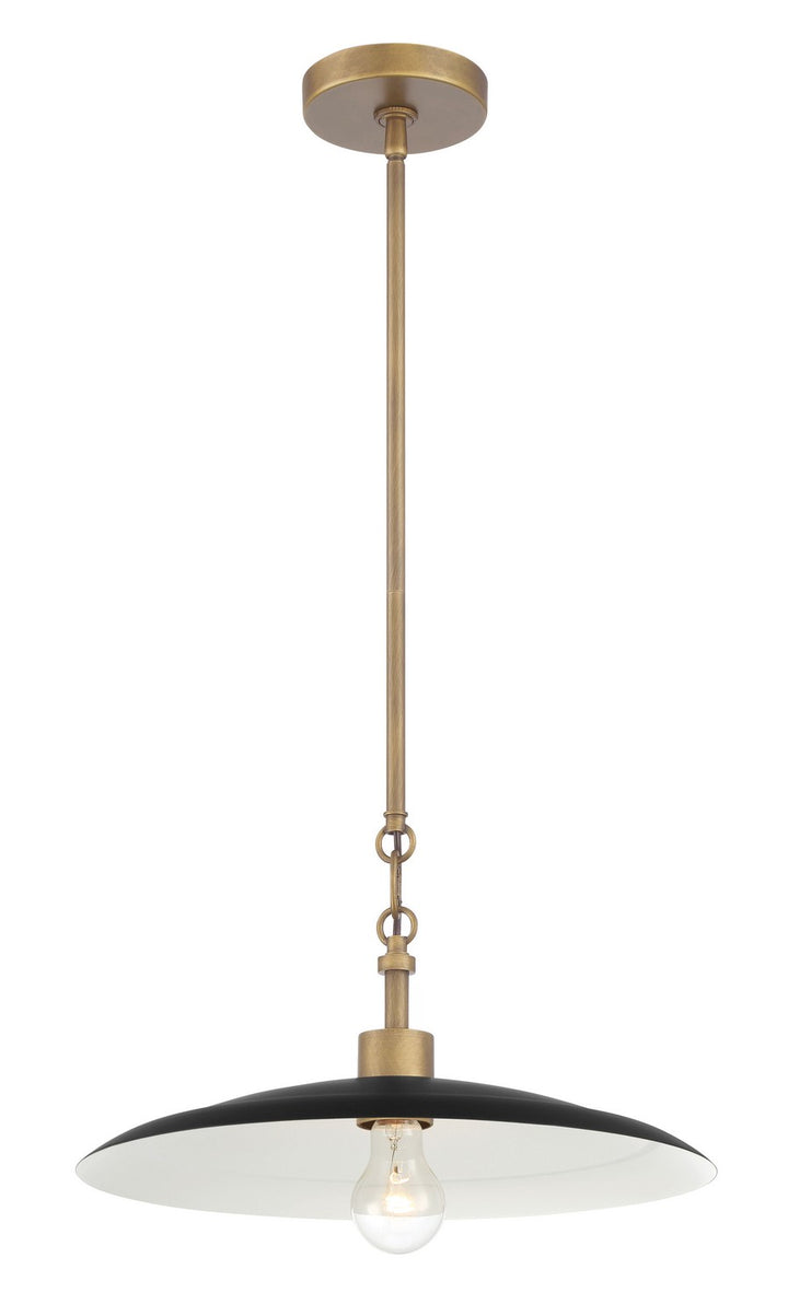 Minka-Lavery - 296-858 - One Light Pendant - York - Dark Matte Black