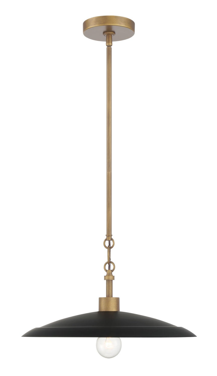 Minka-Lavery - 296-858 - One Light Pendant - York - Dark Matte Black
