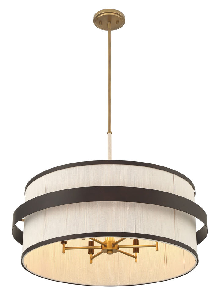 Minka-Lavery - 3686-886 - Six Light Pendant - Harbor Wrap - Legacy Brass (Painted) & Dark