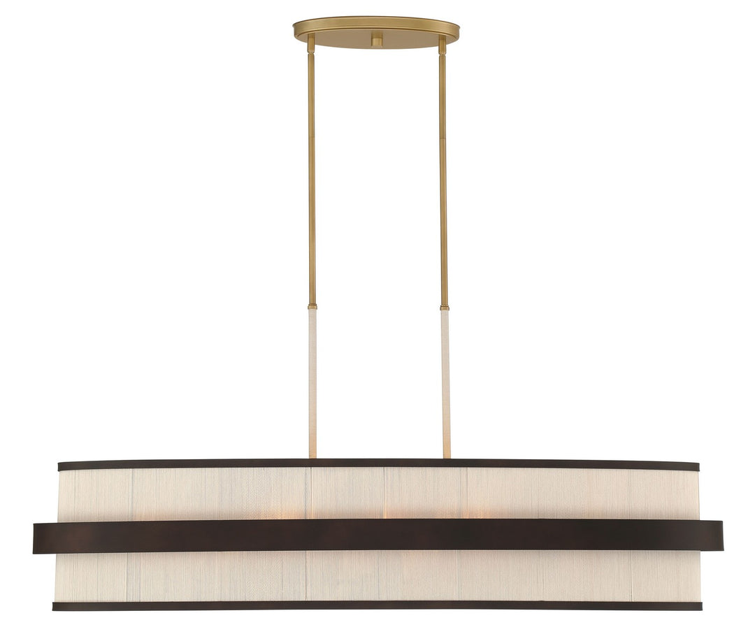 Minka-Lavery - 3687-886 - Eight Light Island Pendant - Harbor Wrap - Legacy Brass (Painted) & Dark