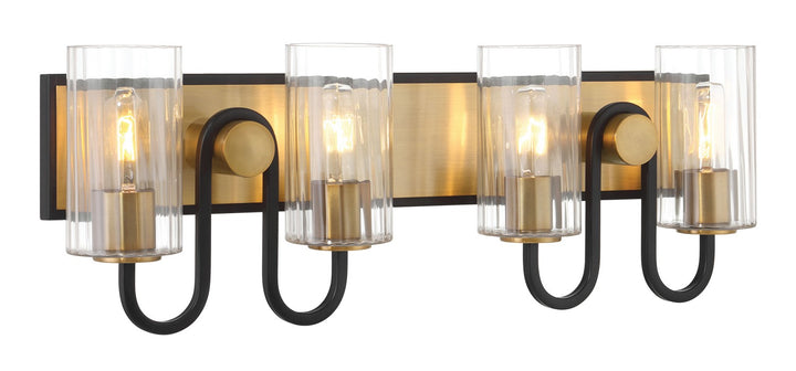 Minka-Lavery - 3764-876 - Four Light Vanity - Orla - Legacy Brass & Dark Matte Blac
