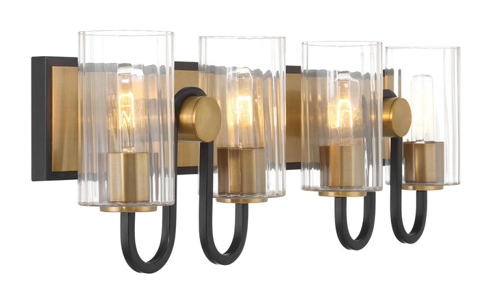 Minka-Lavery - 3764-876 - Four Light Vanity - Orla - Legacy Brass & Dark Matte Blac