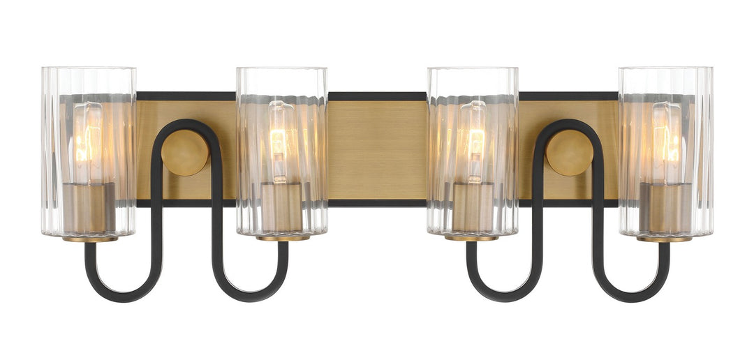 Minka-Lavery - 3764-876 - Four Light Vanity - Orla - Legacy Brass & Dark Matte Blac
